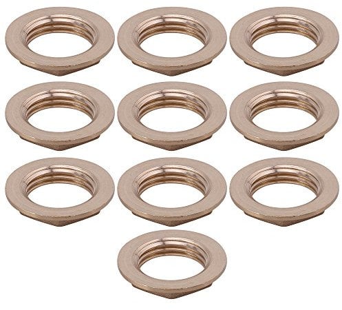 10 Pcs 1/2 Copper BSPT Pipe Thread Hexagonal Nut Flange Thicken Tube Connector Fixing Seal Water Tank Joint