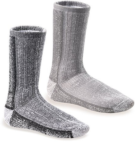 Footstar Damen & Herren Wollsocken (2er Pack) THERMO-ULTRA - Grau Mix 35-38