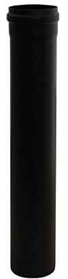 ACCESSORI TUBO GOMITO STUFA PELLET NERO ACCIAIO DIAMETRO 80 (TUBO 100 CM 80 MM)