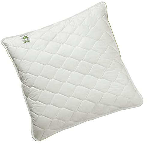 Irisette Greenline Kissen Zirbe/Schurwolle ECO Schurwolle mit Zirbenholzspänen weiß Größe 80x80 cm