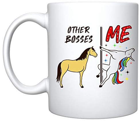 Veracco Kaffeetasse aus Keramik mit Aufschrift „Other Jobs“ Weiß, Bosses