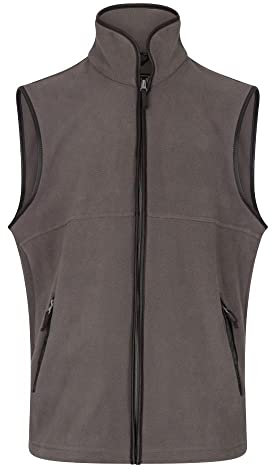 WALKER AND HAWKES - Gilet in pile Hampton da uomo, Grigio, M
