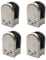 Collier de Fixation Verre Inox 304 - Support à Bec de Poisson sans Perçage pour Garde-Corps d'Escalier, Fixation Invisible pour Vitrage (Lot de 8) (XL:(15-20mm))