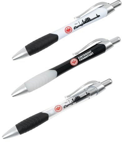 Frankfurt Kugelschreiber 3er Set Kuli schwarz/weiß Stift.