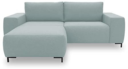 LOOKS by Wolfgang Joop Looks VI Designer Ecksofa, beidseitig montierbar, Polstersofa, eisblau, 242 x 160 cm