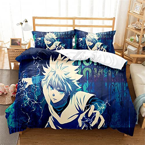 Hunter-Hisoka AnimeBettbezug-Set, Bettwäsche-Set Jungen Mädchen Teenager Erwachsene Schlafzimmer Dekor,ab-171,Super King:102x87/260*220cm