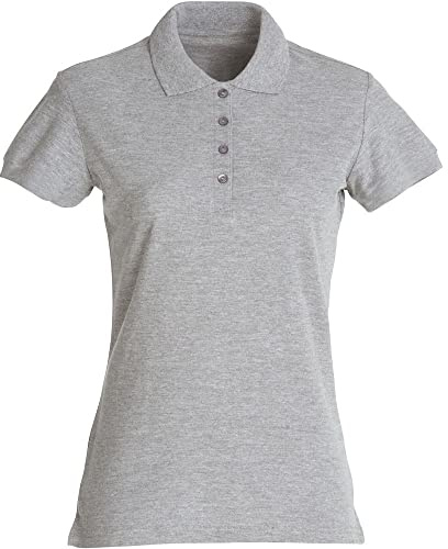 Clique Poloshirt Basic Polo Damen NEU, Wähle Deine Größe:XL, Wähle Deine Farbe:grau meliert
