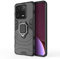 TEYYOS Hülle für Xiaomi 13 Pro, Schutzhülle TPU/PC Handyhülle mit Ständer, Stoßfest Bumper Armor Case Hybrid Cover Schwarz