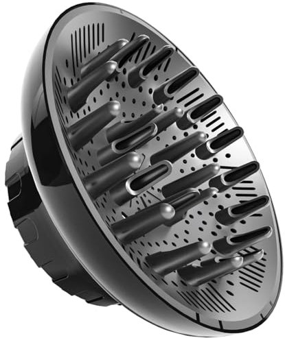 OULEKIE Haardiffusor, Diffusor-Aufsatz für Trockner, universell für gelockte Haare, 4,1 cm bis 7,1 cm, Blow Stylistin, Geschenke für Frauen, Jahrestag, Geburtstag, gewellt, gelockt, schwarz, 1,0 Stück