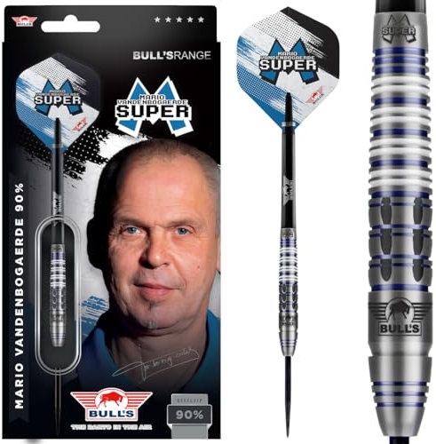 Bull's Mario Vandenbogaerde 90% Tungsten Steel Dart Pfeile | Profi dartpfeile 22 Gramm | Dartpfeile für Profi Dartspieler |