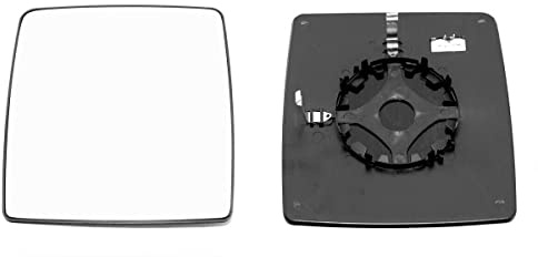 LT2CP Wing Mirror Glass for Vauxhall Combo 2001–2011, Easy Fit Replacement Mirror Glass, Right Hand Side UK Driver Side