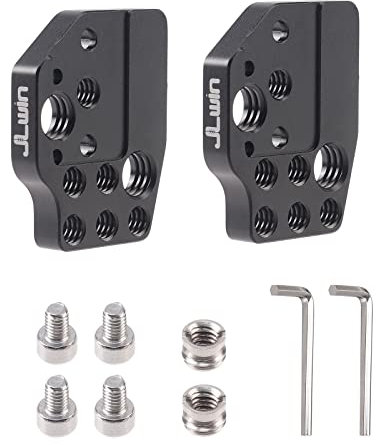 FocusFoto Pack of 2 Extension Mount Plate Holder with Cold Shoe 1/4 3/8 Screw for DJI Ronin S/SC/RS2/RSC2/RS3 PRO/RS3 Mini/RS4 PRO Gimbal Stabilizer, Monitor, Magic Arm, Microphone, LED Video Light