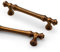 9Build 10-Pack Antique Brass Cabinet Handles - 96mm Kitchen and Wardrobe Handles - Zinc Alloy - UK0036