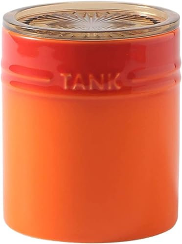 Zuccheriera in ceramica, barattolo for spezie, zuccheriera in ceramica sfumata con coperchio, zuccheriera solida con cucchiaio, barattolo for spezie in porcellana-rosso-400ml/14oz (Colore : Rosso, Dim