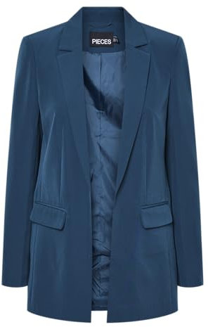 PIECES Pcbozzy Ls Loose Blazer Noos Bc Blazer, Verde (Reflecting Pond), S Donna