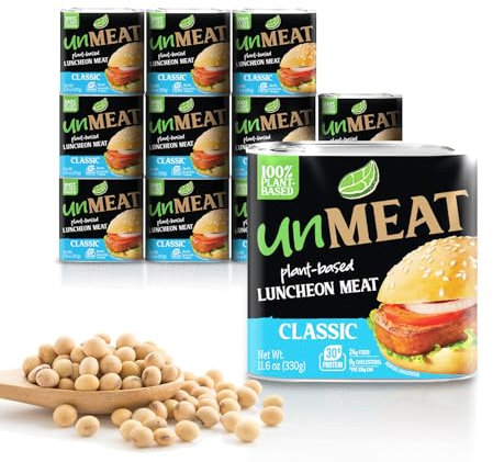 unMEAT Plant Based Meat | Easy to Prepare Plant Based Protein | Vegan Meat with Less Calories, Luncheon Meat Style, 12 pack