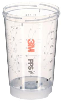 3M PPS Series 2.0 Vented Spray Cups, 13.5 fl oz, 26362, Midi, Ready to use to Mix and Spray for Automotive Paint Cars, Furniture, House and More, 50 Cups Per Pack