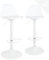 KAYELLES Lot de 2 tabourets de Bar Blanc Design Coussin Simili Cuir rembourré, Repose Pied, réglable en Hauteur et pivotant 360° SIG (Blanc intégral)