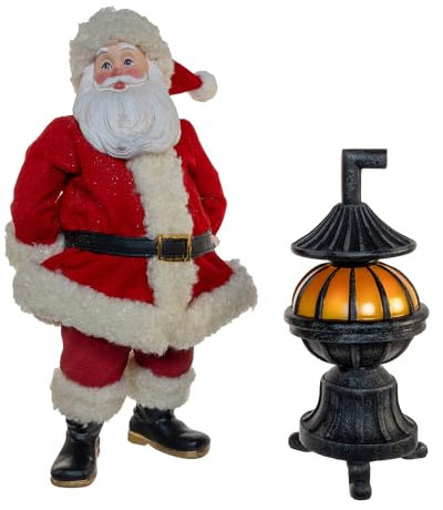 Kurt Adler 10.5-inch Fabriché™ Nostalgic Santa Standing by Potbelly Stove