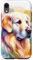 iPhone XR Golden Retriever Dog Watercolor Artwork Case