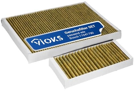 VIOKS Aktivkohlefilter 2er Set Ersatz für Bosch Siеmens Neff Constructa 11041790 11018700 DWZ0AK0A0 Z51AIA0X0 Geruchsfilter Heckfilter - Abzugshaube Filter Clean Air Filter für Dunstabzugshauben