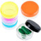 Dimeho 5 Stück Kleine Pillendose, Reise Pillenbehälter, Tragbarer Täglicher Mini-Pillendose, BPA-frei, Medikamenten-Aufbewahrungsbehälter für Handtasche (Blau, Orange, Gelb, Schwarz, Rosarot)