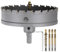 sourcing map Carbide Hole Saw Kit 127mm (5) Metal Hole Cutter Set with 5pcs Center Drill Bits Springs 1pcs Wrench for Stainless Steel Copper Iron Aluminum