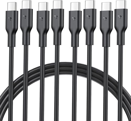 RAMPOW USB C Kabel, [4Stück 1M] USB C auf USB C Kabel PD3.0 60W, ladekabel USB C, iPhone 16 ladekabel, Schnellladekabel USB C iPhone 15 ladekabel für MacBook, iPhone 16/15, Samsung S23/S22, iPad