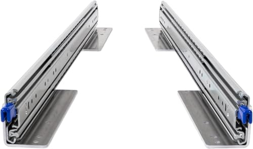 BRASOM Auszugsschienen Bodenmontage - Schwerlastauszug 900mm, 250kg, 36 inch, Heavy Duty, Lock in/aus Schubladen Schienensystem, Kugellager, links und rechts