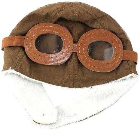 Ieron Cappello da Aviatore da Pilota Unisex con Occhiali e paraorecchie, Caldo Berretto da Volo Invernale per Oggetti fotografici e Avventure all'Aria Aperta
