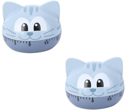 Garneck 4 Stück Cartoon-Timer Countdown Uhr kinderuhren Kinder-Armbanduhr Lernuhr Backen Wecker elektronische küche Kinderwecker Tier mechanische Zeitschaltuhr Lerntimer Außen Kunststoff