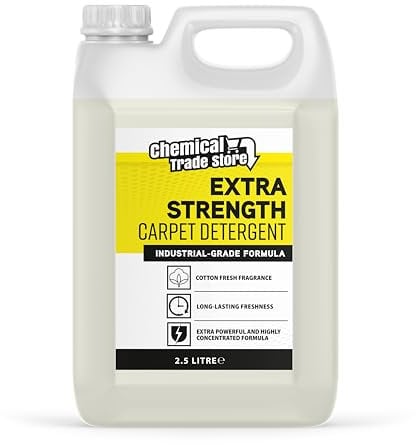 Chemical Trade Store - Carpet Detergent Shampoo 2.5L - Deep Cleaning Solution for Carpets, Rugs, Upholstery & Fabric - Removes Stains & Odours - Freshens Soft Furnishings