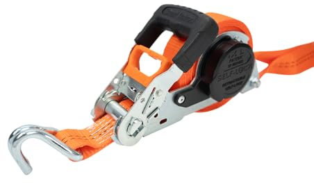 DoMatik 35 Sangle Automatique à cliquet et Crochet en S Longueur 5 m, Orange