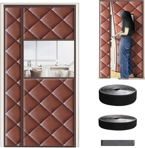 AYVADA Wärmeisolierter, schalldichter Türvorhang für den Winter, Türschutz, strapazierfähig, Winddicht, wasserdicht, warm, Kälteschutz, Wandteppich für Wohnzimmer (130 x 200 cm)