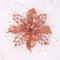 Künstlicher Weihnachtsstern, Glitzer, Weihnachtsbaum-Blumen-Dekorationen für Weihnachtskranz, Urlaub, Zuhause, Party-Dekoration (5 Stück Roségold)