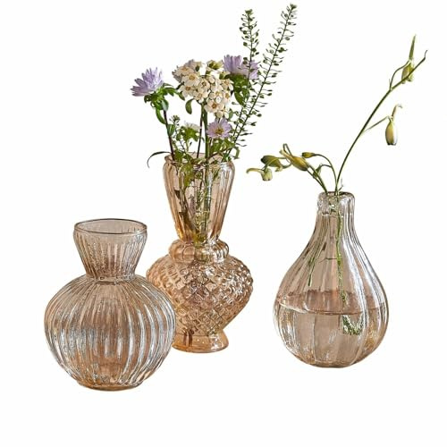 Loberon Lot de 3 vases Faunelle, rosé