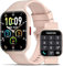 Montre Connectée Homme Femme avec Appel Bluetooth,1.96 HD Smartwatch,113+ Modes Sportifs,Montre Connectee Sport Etanche IP68 avec Cardiofrequencemetre/Podometre/Sommeil, pour Android/iOS,2025 Rose