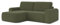 AXLIVING Sofa 250 cm breit mit Schlaffunktion Otterton in Olivgrün L