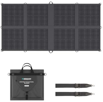 Renogy Portable Solar Panel, 200W N-Type Foldable Solar Blanket, 25% High Efficiency, Lightweight Solar Panel for Power Station, RV, SUV, Truck, Camping, Home, Off Grid