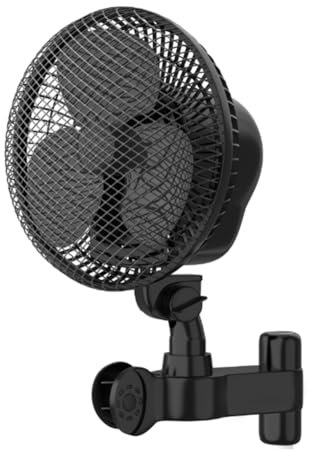 kekaa Ventilateur de Clip de Croissance Hydroponique de 6 avec Moteur EC à Longue Durée, à Double Vitesse pour le Refroidissement et la Circulation Optimaux, Bougie de L'UE