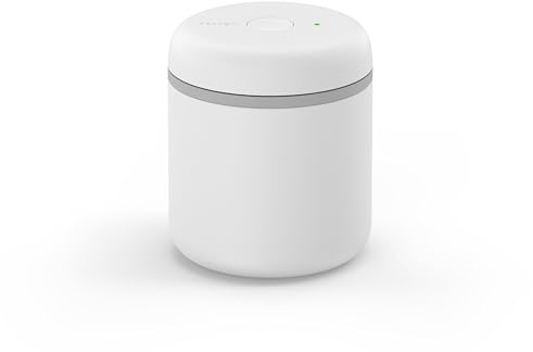 Fellow Atmos Electric Vacuum Canister & Storage Container - Airtight Coffee & Food Storage Containers - Coffee Containers - (Matte White, 0.7 Liter)