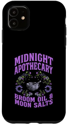 Midnight Apothecary - Broom Oil & Moon Salts Witchy Case for iPhone 11