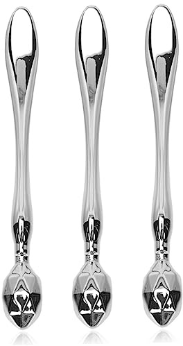 LOORGVEL 3 Stück Teiliges Metall-augenmassagegerät mit Löffelkopf Praktischer Augencreme-applikator für Tägliche Anwendung Fördert Durchblutung Lindert Ermüdung Kompakt und Leicht zu