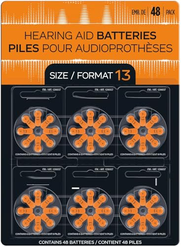 Kiirkland Signaature Size 13 Zinc Air 1.45V Hearing Aid Batteries (48 Batteries) | NAEM