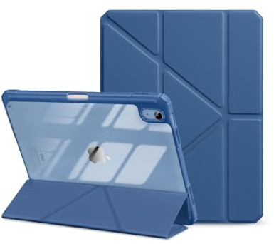 CoBak Custodia per iPad (A16) 11a generazione, iPad 10a generazione, blu | Custodia protettiva multi-angolo con supporto con modalità verticale, portapenne, accensione e spegnimento automatico