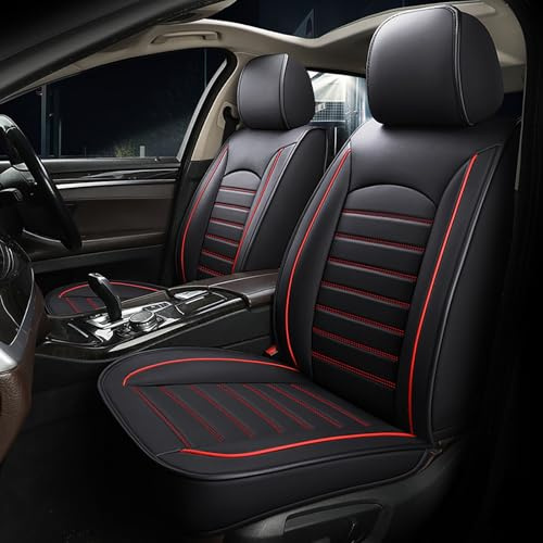 YHAFGK Autositzbezüge Vordersitze, für Nissan X-Trail T32 7seat 2014-2019 Autobezüge Set mit Vollumfassung Design, Anti-Rutsch Anti-Wasser Funktion(Schwarzrot)