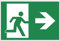 Cartello Uscita di emergenza destra – Exit in PVC piastra in schiuma rigida 300 x 200 mm – 3 mm di spessore