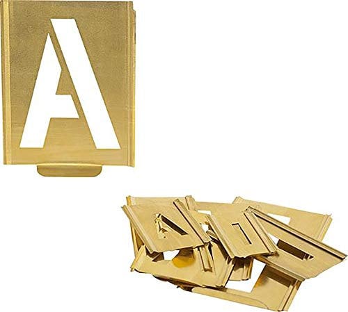 KUKKO Profi-Signierschablonen-Satz mit Steckmechanismus Buchstaben (50 mm)