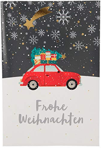 Depesche 11338-013 Weihnachtskarte mit Lichteffekten und Musik, aufklappbar, außen und innen mit spaßigen Texten Bedruckt, mit Umschlag, interaktiv, witzig & besonders originell