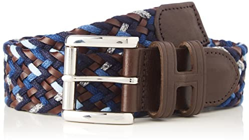 HACKETT LONDON Mens Plait Belt, 5AAMULTI Blue, 28